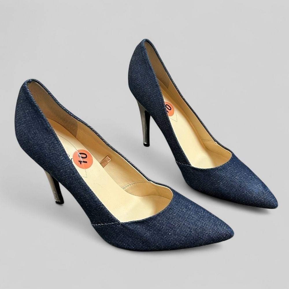 Guess Denim Stiletto Shoes Heels Size 10 - Picture 7 of 13